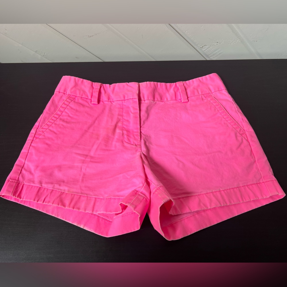 Vineyard Vines Lipstick Pink Day Boat Classic Chino Shorts Sz 10 Girls
